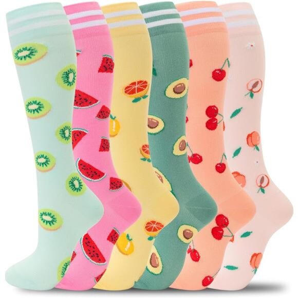 Compression Socks for Women Men Support Circulation 6 Pairs Socks For Nurse - Picture 1 of 7